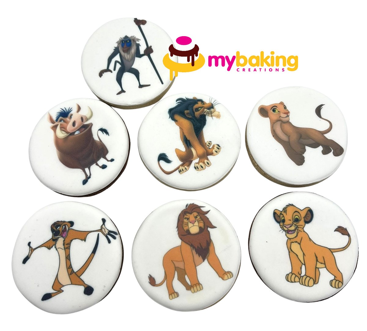 Custom printed Lion King Disney cookies Bay Area bakery